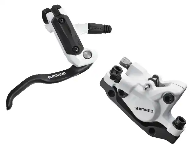 Frana hidraulica disc Shimano M505W, de fata, fara disc, alba, neambalata Reducere