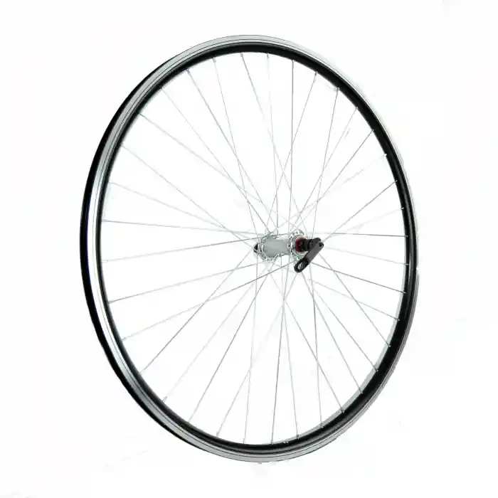 Plată sigură Roata fata 26x1.75 Fivestars V-brake, negru, butuc silver cu rulment si QR