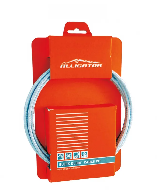 Retur ușor Set Cablu+Teaca Alligator Frana 5mm L-2300mm Alb