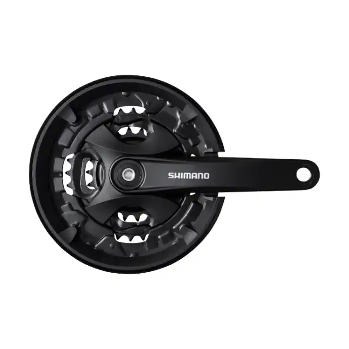 Ofertă de sezon Angrenaj pedalier Shimano FC-MT101-3, 3x9 vit, brate 175mm, cu CG, 44x32x22T