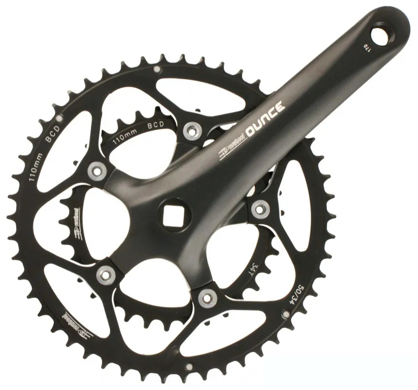 Preferatul clienților Pedalier Prowheel cursiera, 34-50T, aluminiu, ax patrat, 172,5mm