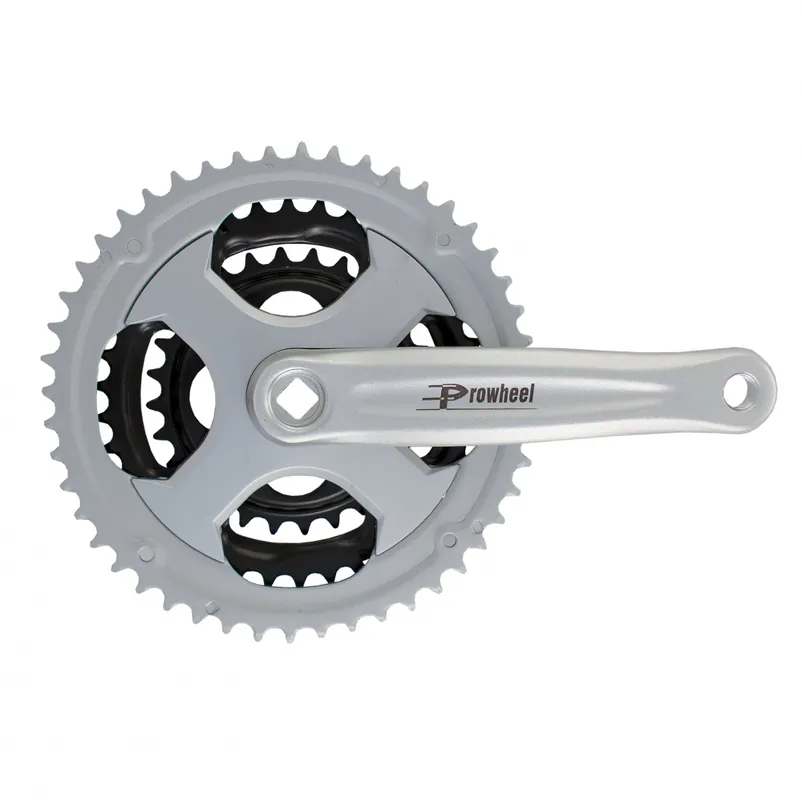 Nu rata Pedalier Prowheel  28/38/48T Ax Patrat Alu 170mm Argintiu