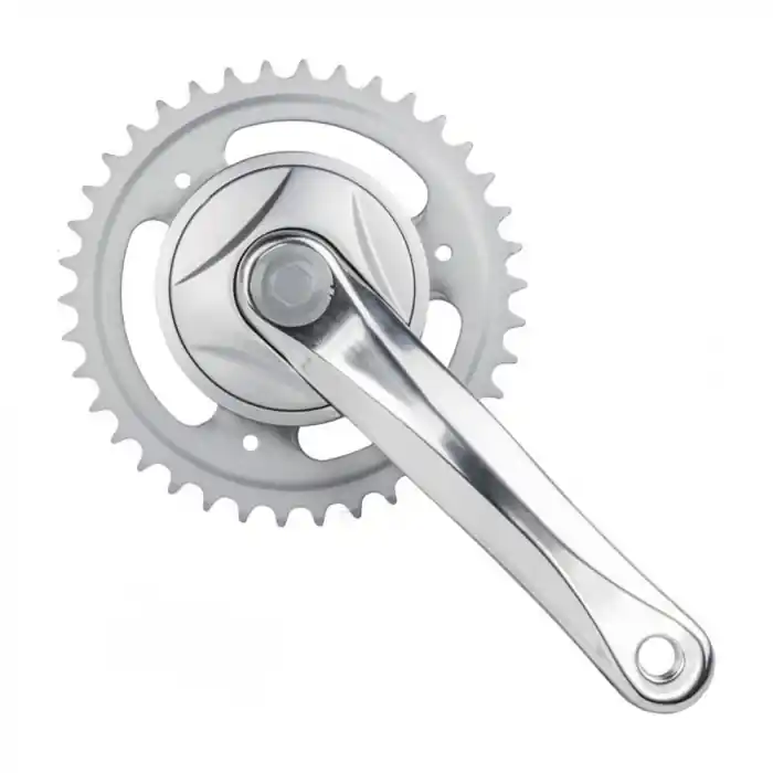 Disponibil imediat Angrenaj pedalier Prowheel Metal/Aluminiu, 1 vit, Argintiu, brate 170mm, 38T