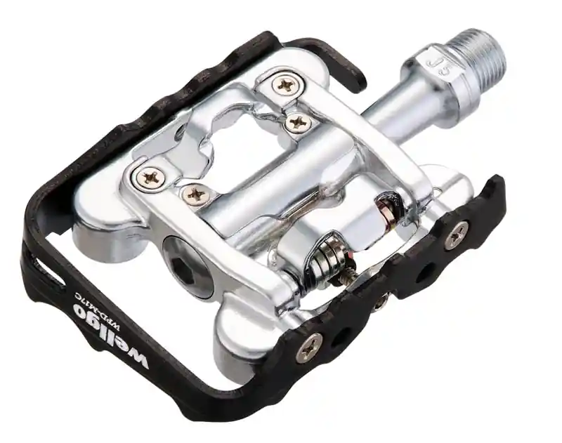Disponibil imediat Pedale Wellgo Dual, SPD, aluminiu
