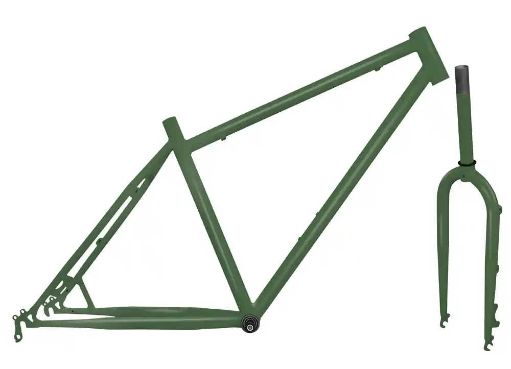 Kit Cadru+Furca Fat Bike Otel Verde Militar Mat Preț mic