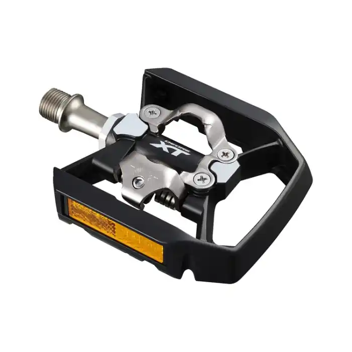 Pedale automate/platforma Shimano Deore XT PD-T8000, SPD, placute SM-SH56, cu catadioptru, Negru Noutate