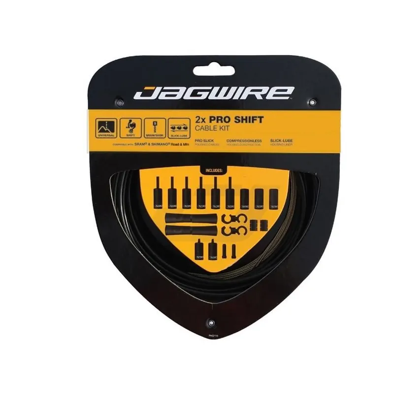 Plată securizată KIT BOWDEN SCHIMBATOR JAGWIRE 2X PRO (PCK500) DIAM.4mm Lex-SL/ STS-PS, negru, 3200mm