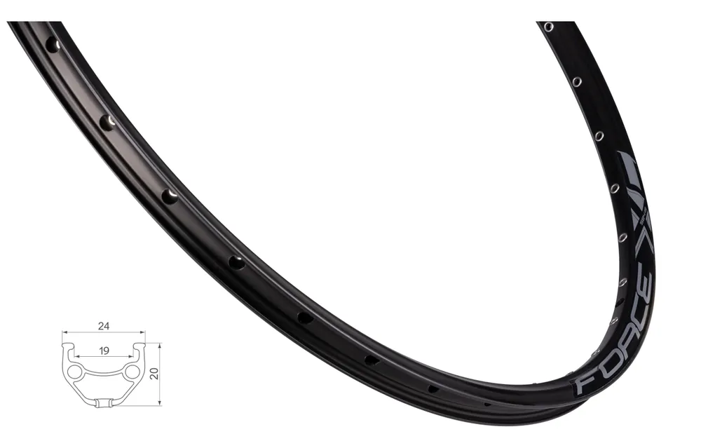 Janta Force XC Basic Disc 584x19 36h neagra Cumpărături sigure