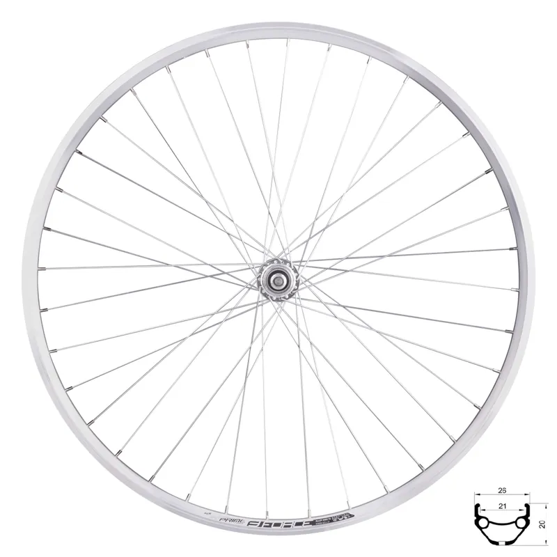 Roata spate Force Prime 28 622x21 Argintie 36h Livrare gratuită