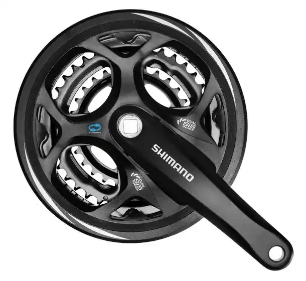 Angrenaj Pedalier Shimano Altus MTB, 48X38X28T, Brat 175MM, Pentru 7/8 Viteze Pe Spate, Negru Transport gratuit