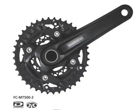Ofertă exclusivă Angrenaj Pedalier Shimano Deore MTB, 40X30X22T, Brat 175MM,10 Viteze Pe Spate, Fara Butuc Pedalier, Negru