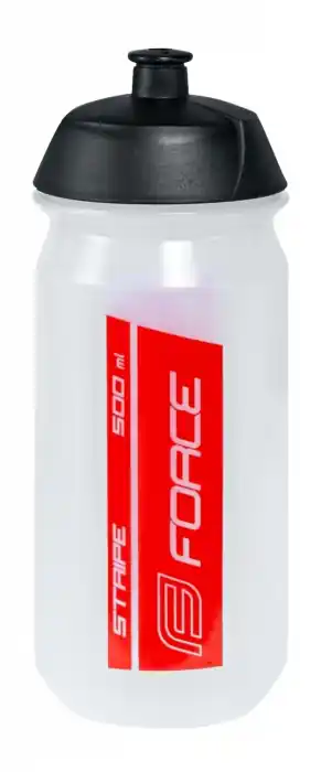 Doar azi Bidon apa Force Stripe 0.5l transparent/rosu