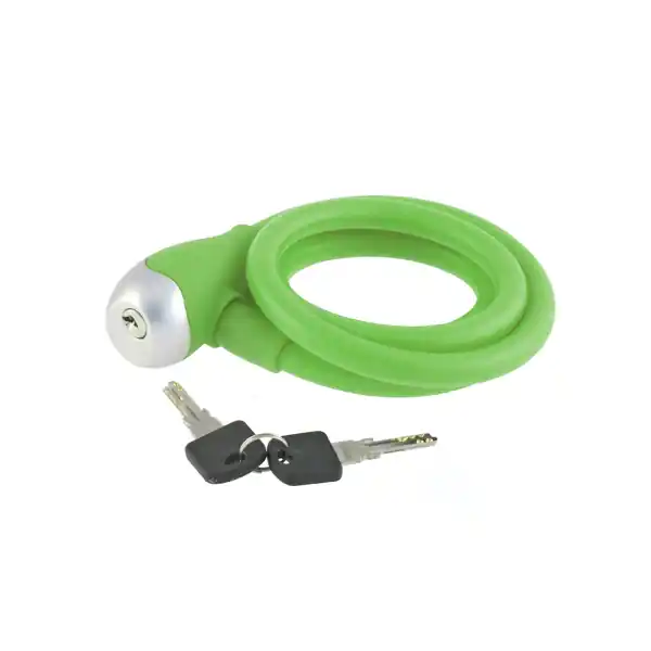 Antifurt cu cheie BTA silicon spirala 12x1200 culoare Verde Ofertă specială