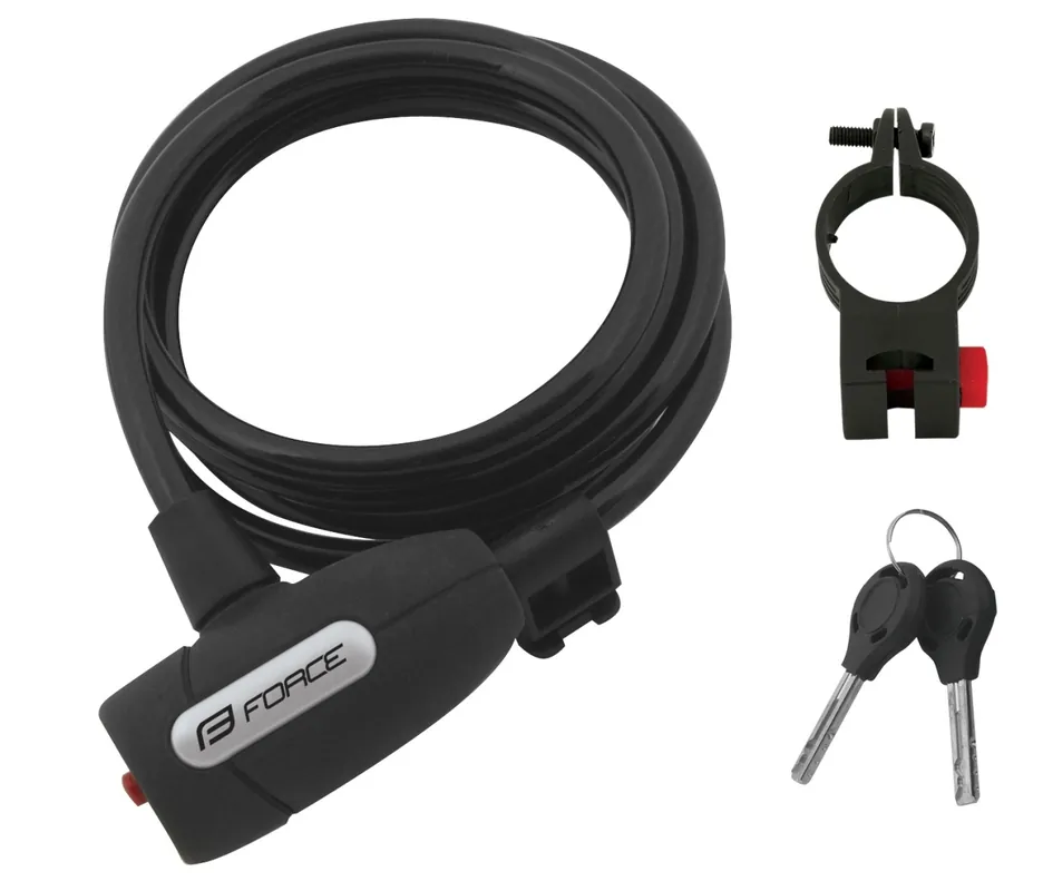 Vezi acum Antifurt cu cheie Force F Lux 180cm/8mm negru