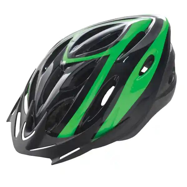 Casca Rider Culoare Negru/Verde Marime L (58-61cm) Calitate înaltă