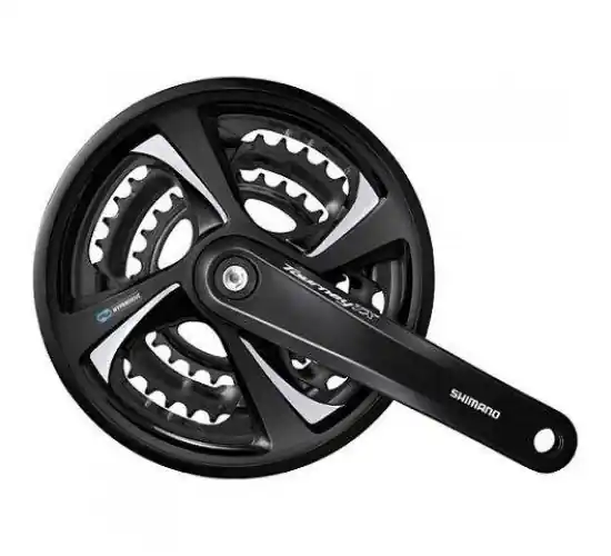 Angrenaj Pedalier Shimano Tourney Fc-Tx801, 42X32X22T, Brat 175Mm, Pt. 7/8 Vit. Pe Spate, Compatibil Chaincase, Cu/Cg, Incl. Suruburi, Negru, Vrac Cel mai vândut