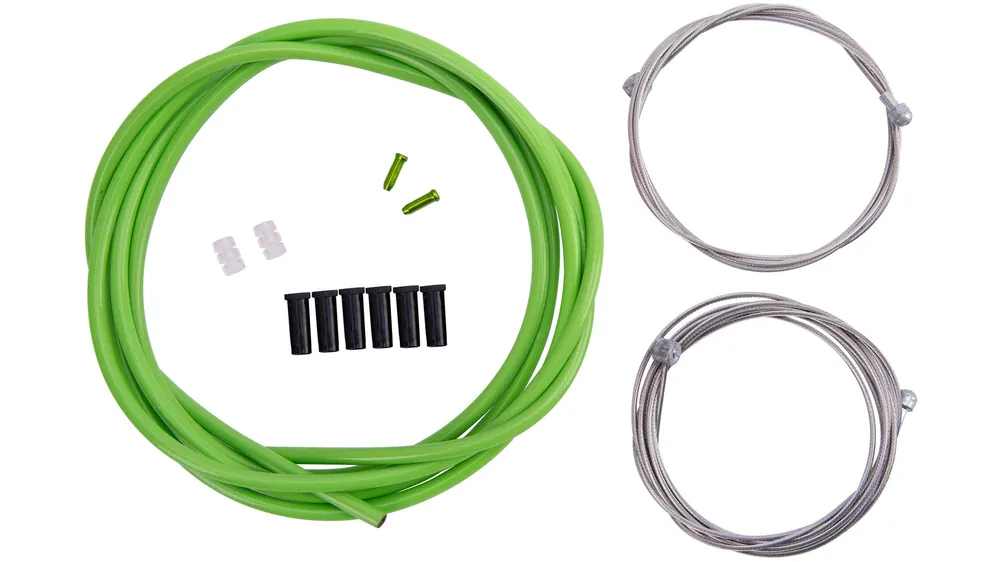 Set cablu + camasa frana CONTEC Neostop fata/spate - Green Preț mic