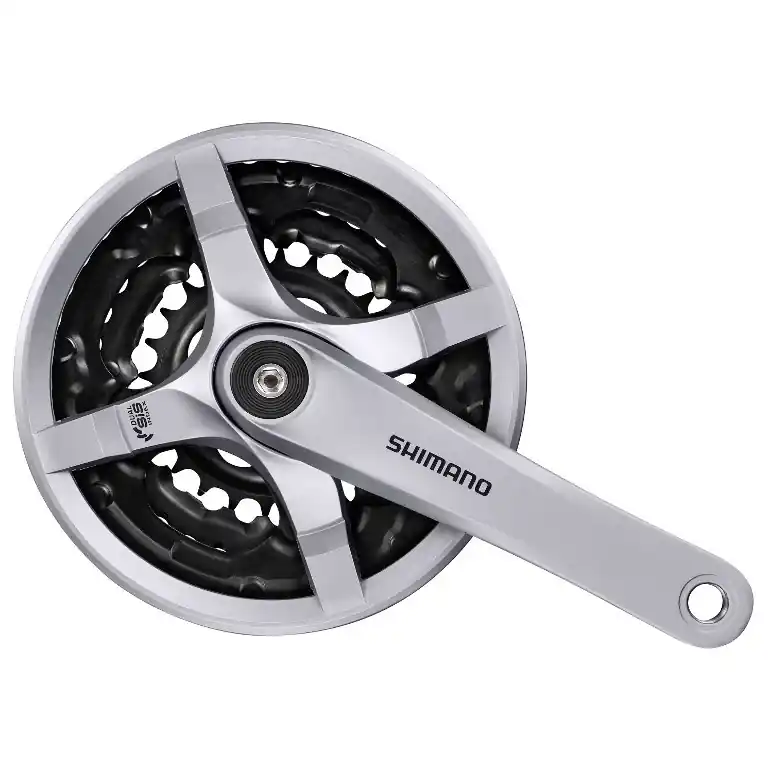 Angrenaj Pedalier Shimano Tourney Fc-Ty501 42X34X24T brat 170mm pentru 6/7/8 viteze pe spate suruburi agrintiu Noutate