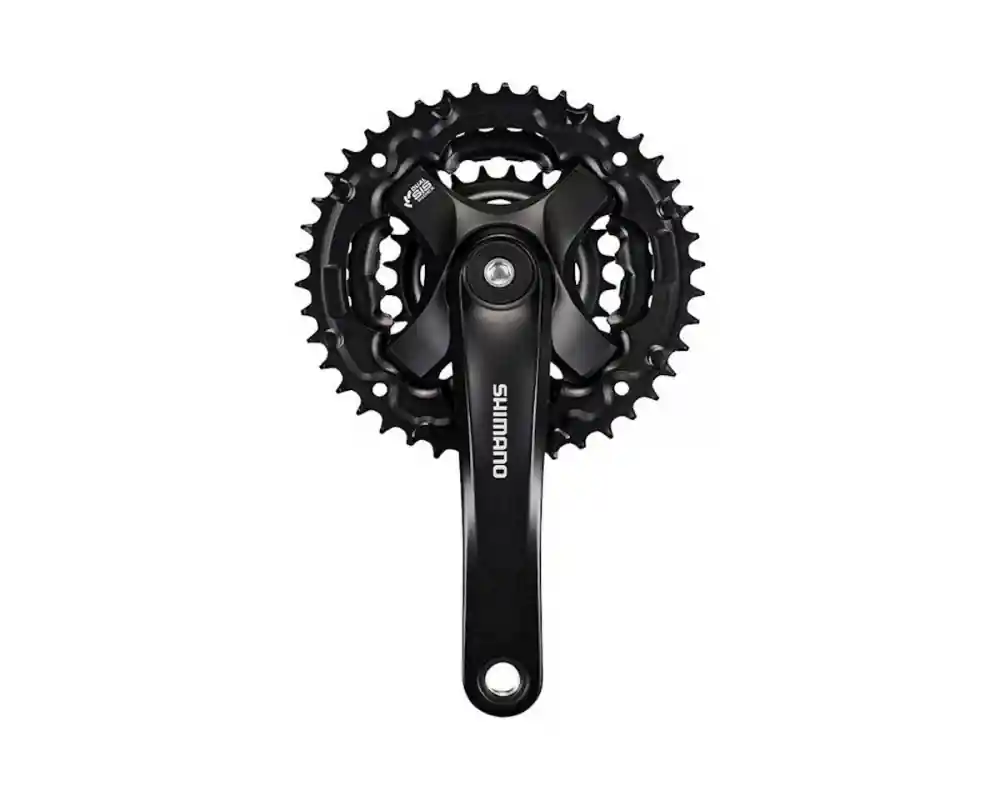 Angrenaj Pedalier Shimano Tourney Fc-Ty501, 42X34X24T, Brat 170Mm, Pt. 6/7/8 Vit. Pe Spate, Fara Cg,  Suruburi, Negru, Ambalat Ind. Cumpărături sigure