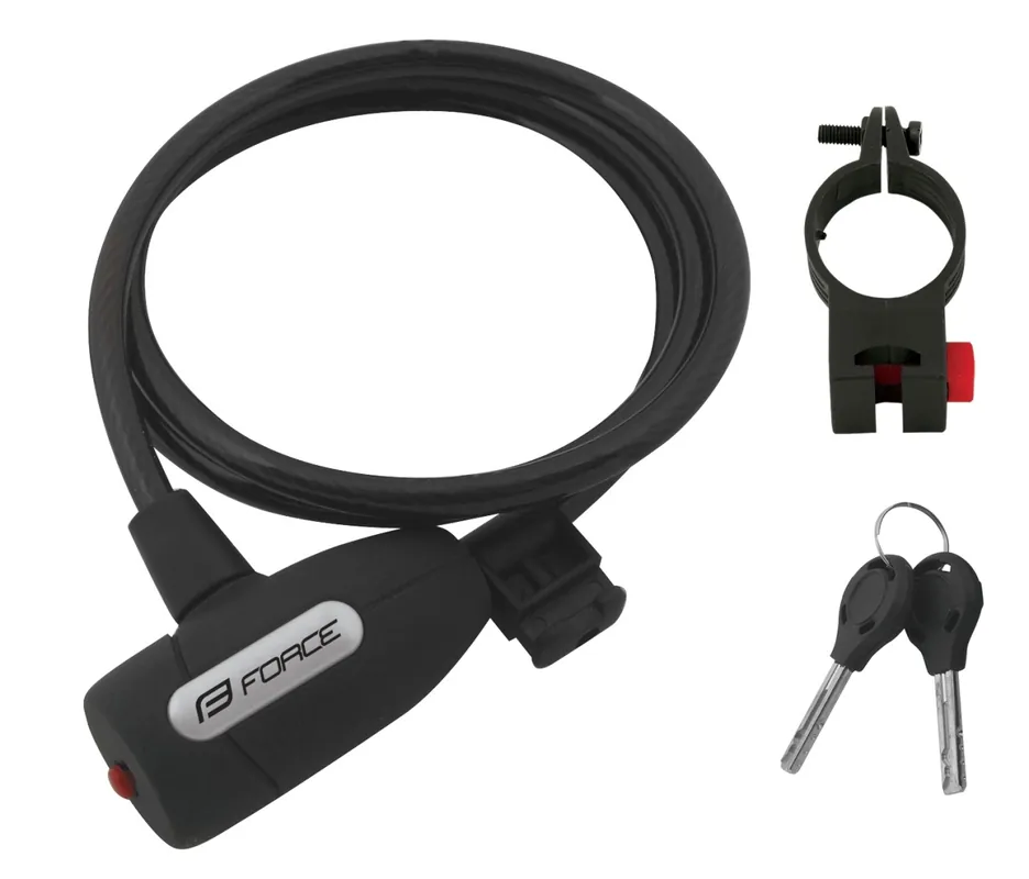 Retur ușor Antifurt cu cheie Force F Lux 120cm/8mm negru