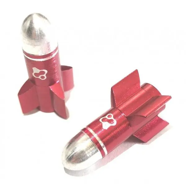 FOURIERS Capac ventil Rocket 2 buc/set Rosu Preț redus