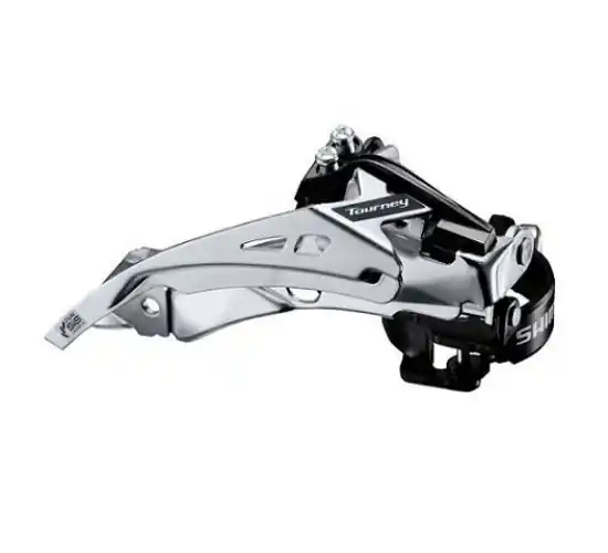 Expediere rapidă Schimbator Fata Shimano Tourney Fd-Ty710-Ts6, Triplu, Pt. 7/8 Vit. Pe Spate, Top Swing, Tragere Dubla, Colier 34.9Mm (Incl. Adaptor 31.8Mm & 28.6Mm), Unghi Cs 66-69, Pt. 48T, Chainline 47.5/50Mm, Amba