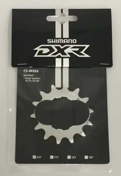 Livrare rapidă Pinion Shimano Dx Cs-Mx66, 14T, Cromat, Fara Distantier Si Piulita De Fixare, Ambalat Ind.