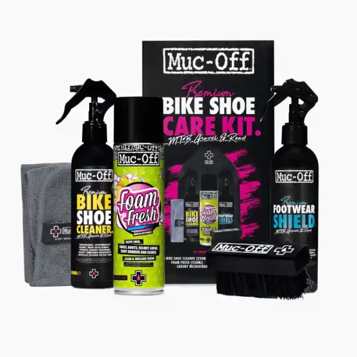 Calitate înaltă Kit pentru curatare incaltaminte Muc-Off Premium Bike Shoe Care Kit