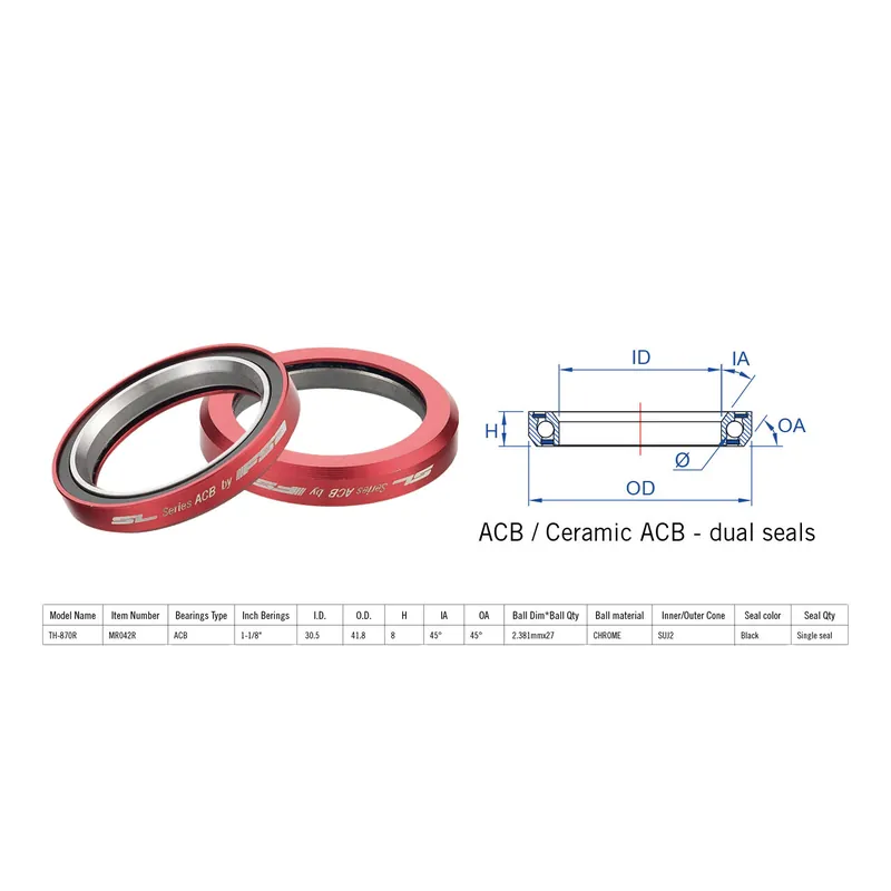 Bestseller Rulment cuvete FSA Super Light TH-870R ACB 45x45 1"1/8 MR042R