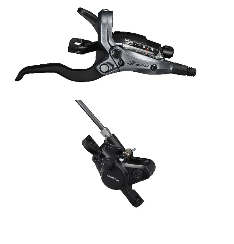 Frana Pe Disc Set Asamblat Shimano Alivio St-M4050(R) Br-Mt400(R), Fara Adaptor, Placute Resin, Furtun Sm-Bh59 1700Mm Negru, Camasa De Schimbator Sp41 600/300Mm., Incl. Oliva & Insertie Conectare, Amb Ofertă exclusivă