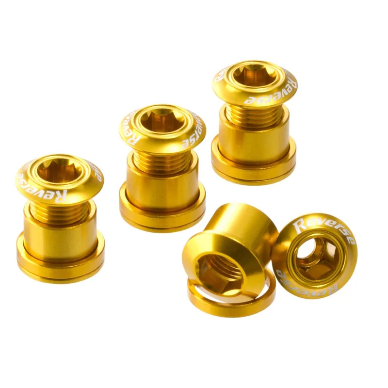 Set 4 suruburi angrenaj Reverse Chainring Bolt Aurii Ofertă specială