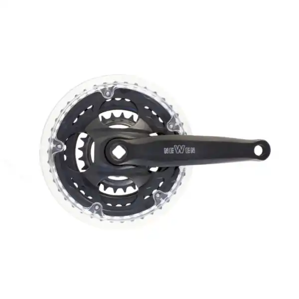 Retur ușor Pedalier RMS, MTB, ax patrat, 42/34/24T, otel, 170mm