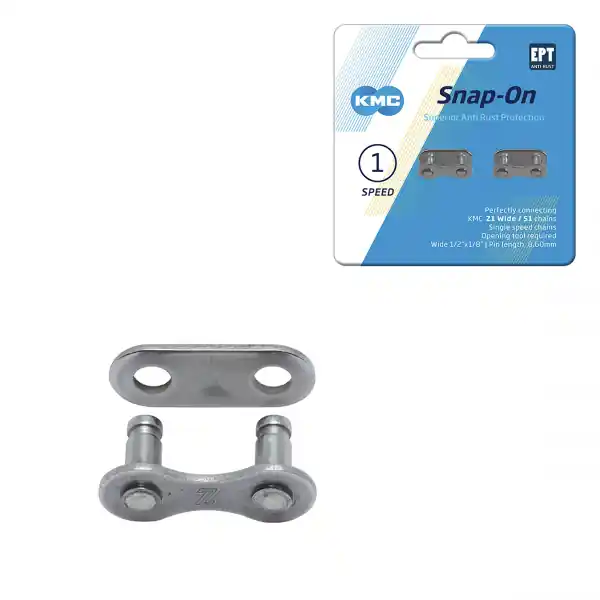 Zala KMC Falsemaglie 1 viteza, bolt 8.6mm, culoare argintiu Reducere extra