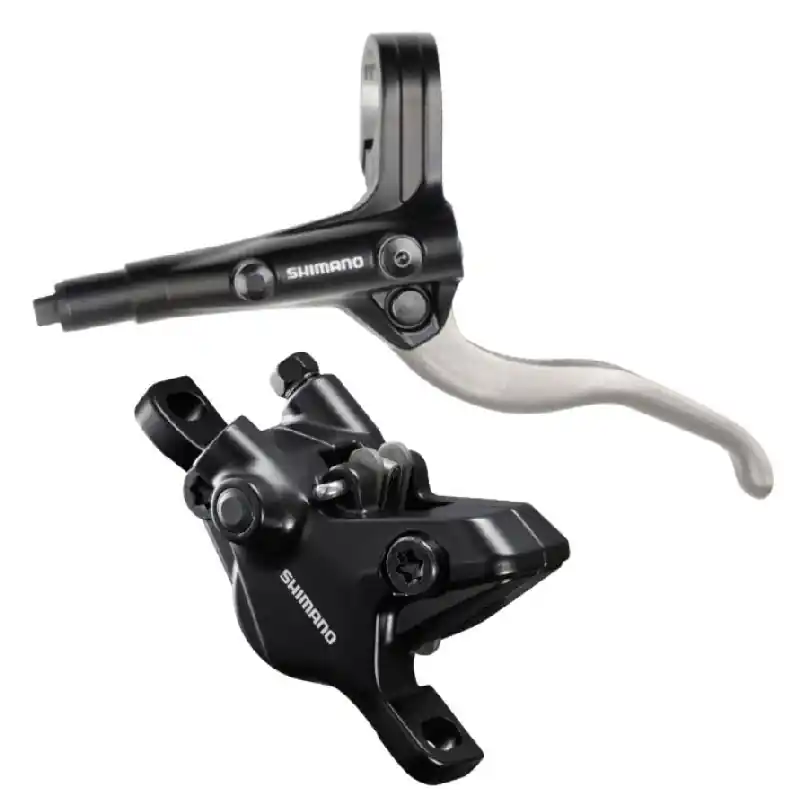 Reducere FRANA PE DISC SET ASAMBLAT SHIMANO, J-KIT, BL-MT401(L), BR-MT410(F), LEVIER ARGINTIU, FARA ADAPTOR, PLACUTE RESIN, FURTUN SM-BH59-SS 1000MM NEGRU, INCL. OLIVA & INSERTIE CONECTARE, NEGRU, AMBALAT IND.