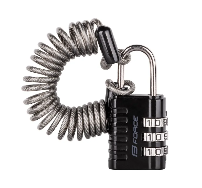 Antifurt Force SMALL 2 spiral code 120cm/3mm, negru Doar azi
