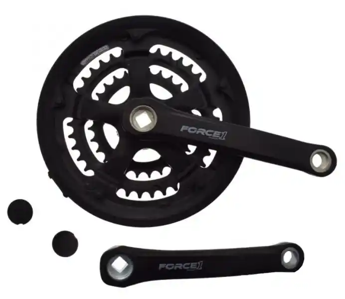 Livrare expres Angrenaj pedalier 3 foi MTB, otel, 48/38/28T, culoare negru