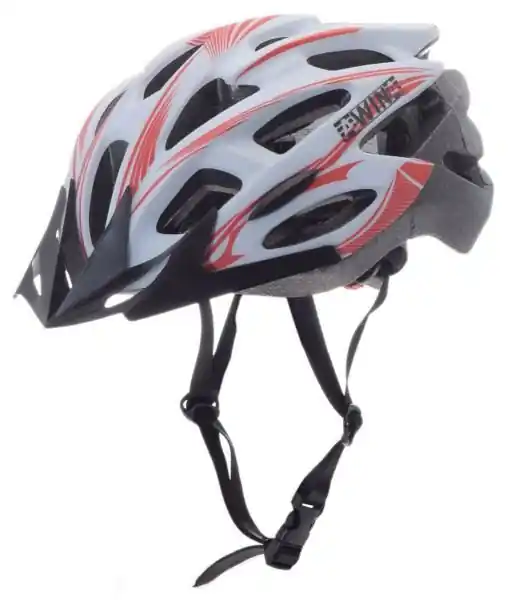 Casca ciclisti MTB Awina, marime M (55cm - 58cm), culoare alb/rosu Preț mic