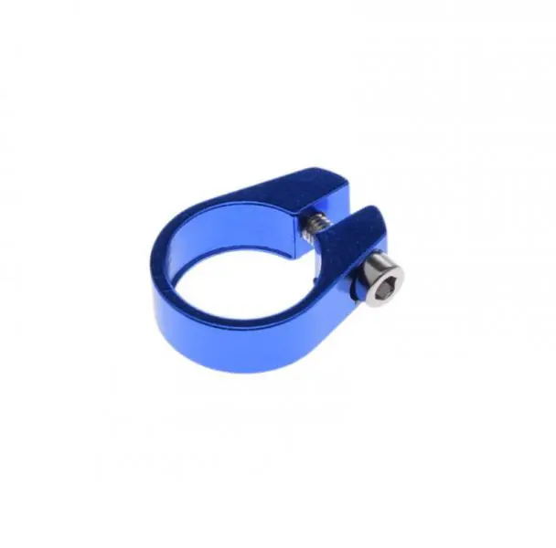 Colier tija sa, prindere surub, 31.8mm, culoare albastru, din aluminiu Cumpără acum