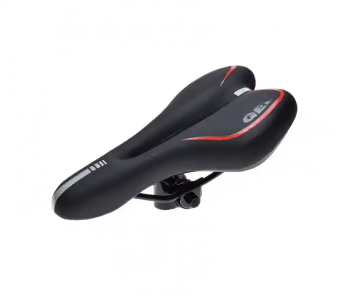 Livrare gratuită Sa bicicleta, confort gel, cu gaura ventilatie, culoare negru/rosu