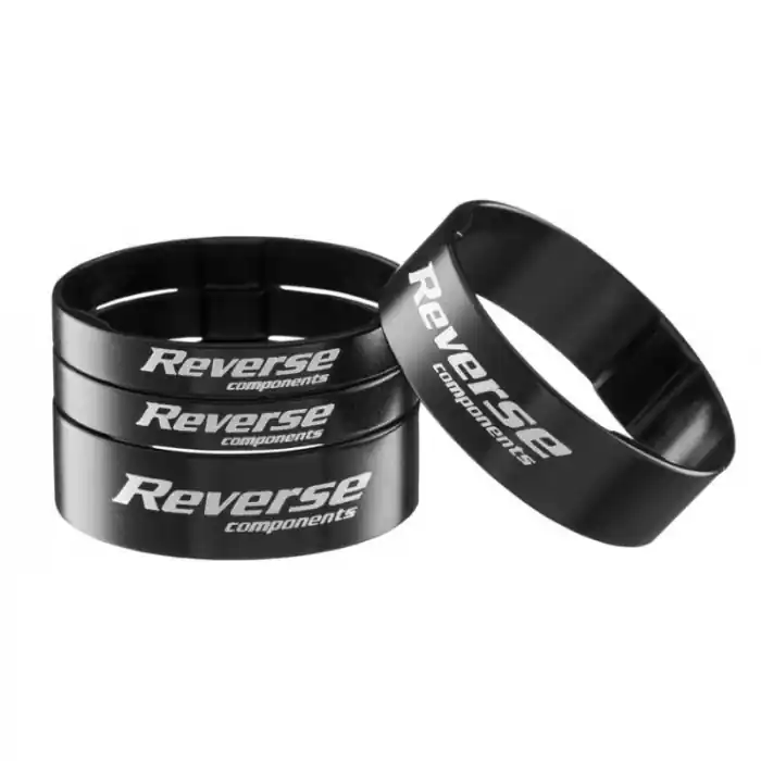 Set distantiere Reverse 1.1/8 aluminiu negre Cumpărături sigure