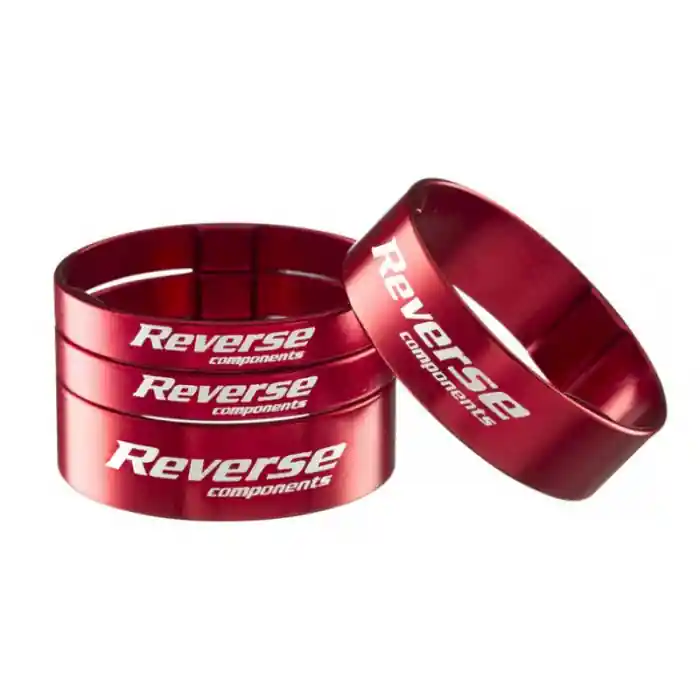 Set distantiere Reverse 1.1/8 aluminiu rosii Preț mic