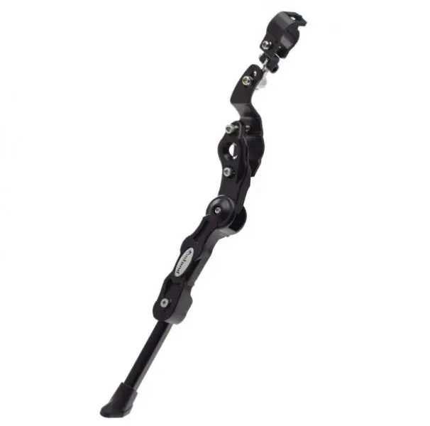 Preț promoțional Cric lateral aluminiu, prindere cadru spate, culoare negru, reglabil 24"-28", pentru bicicletele cu frana disc