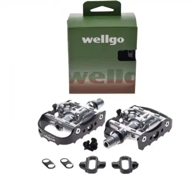 Set 2 pedale trekking Wellgo din aluminiu, filet 9/16 Livrare rapidă