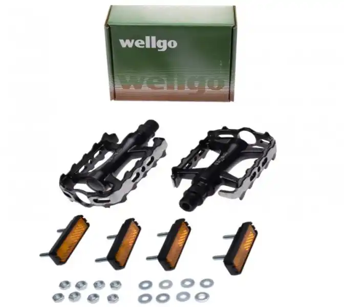 Set 2 pedale Wellgo,  filet 9/16 Plată sigură