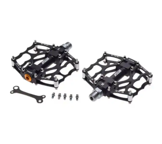 Cumpără online Set 2 pedale din aluminiu, filet 9/16,12 pini, culoare negru