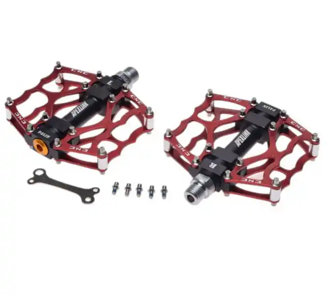 Cel mai bun preț Set 2 pedale din aluminiu, filet 9/16, culoare rosu