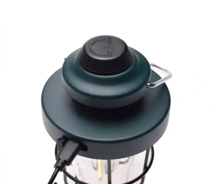 Reducere de preț Lampa felinar in stil retro, 3 functii, becuri led, 1800mAh, culoare verde