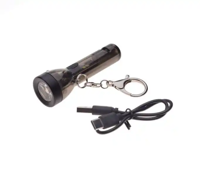 Mini-Lanterna LED de mana/chei, cu magnet, baterie 200mAh, reincarcare prin USB-C, IPX4, 7 moduri de iluminare, 2.7x8.3mm Chilipir