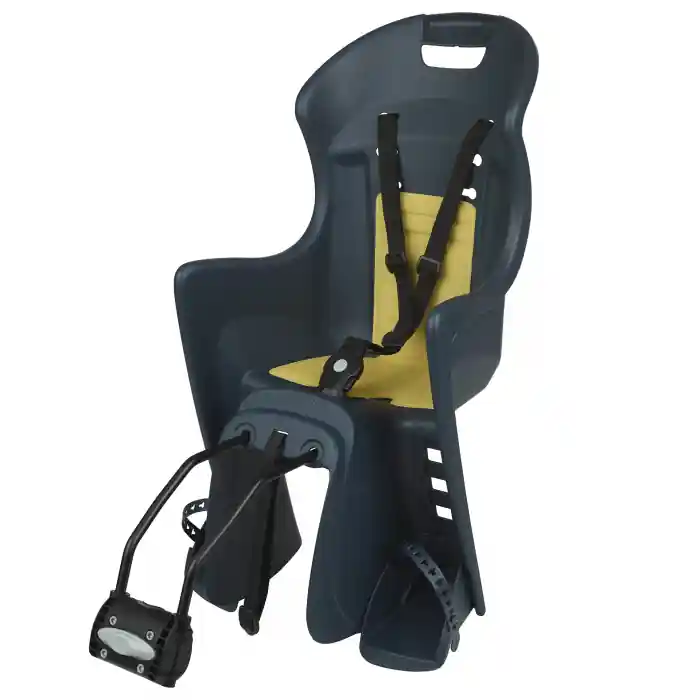 Ofertă de sezon Scaun copii pentru bicicleta Dieffe Bikey Cool FM, de spate, prindere pe cadru, Albastru/Galben