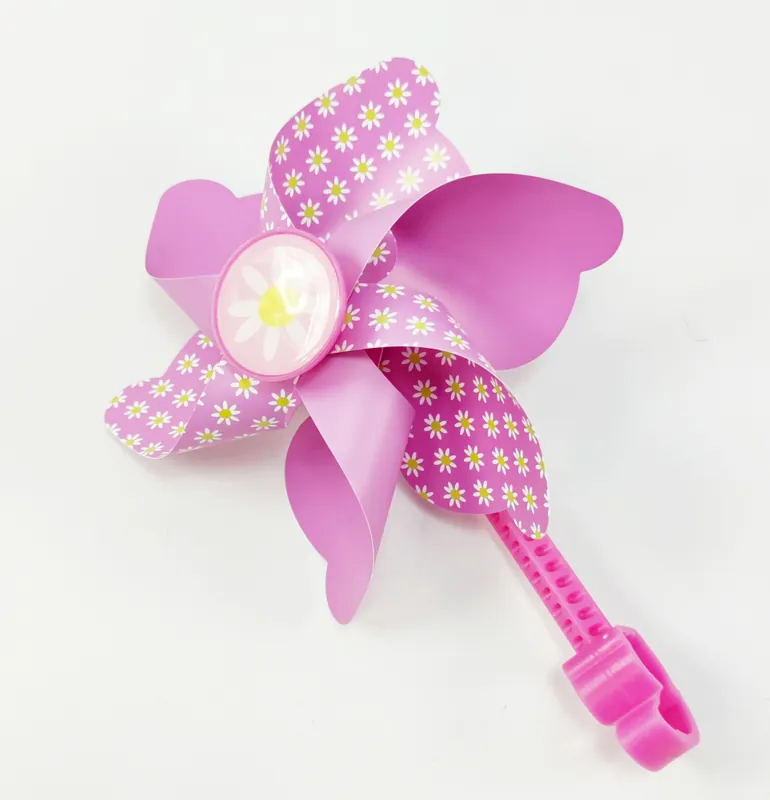 Calitate înaltă Accesoriu montaj pe ghidon, morisca de vant, culoare roz
